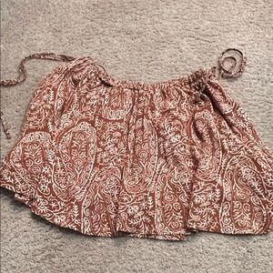 Salty babe size S Bohemian Brown Paisley Skort